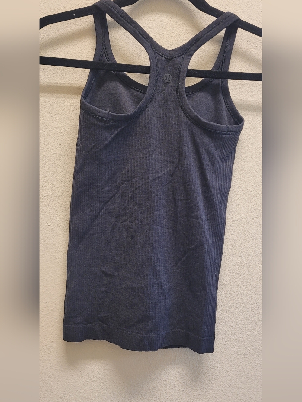 Lululemon Ebb Black Tank top Ribbed Racerback XS Teen - Picture 2 of 7